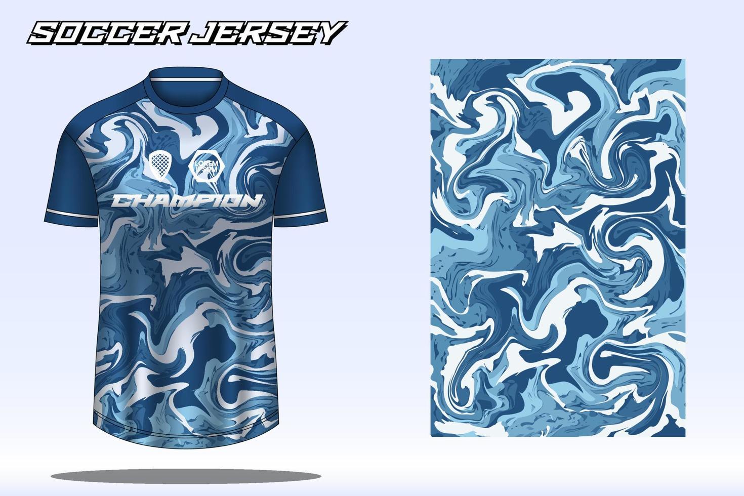 Soccer jersey sport t-shirt design mockup for football club vector