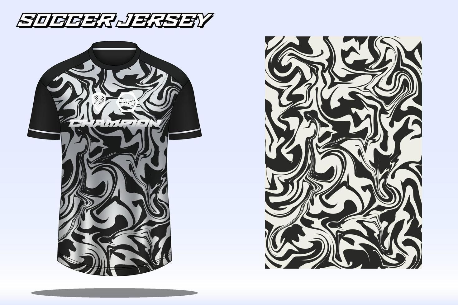 Soccer jersey sport t-shirt design mockup for football club vector