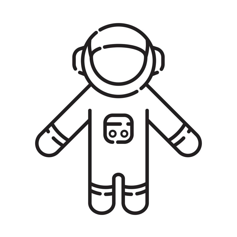 Vector line astronaut. line astronaut. Vector illustration.