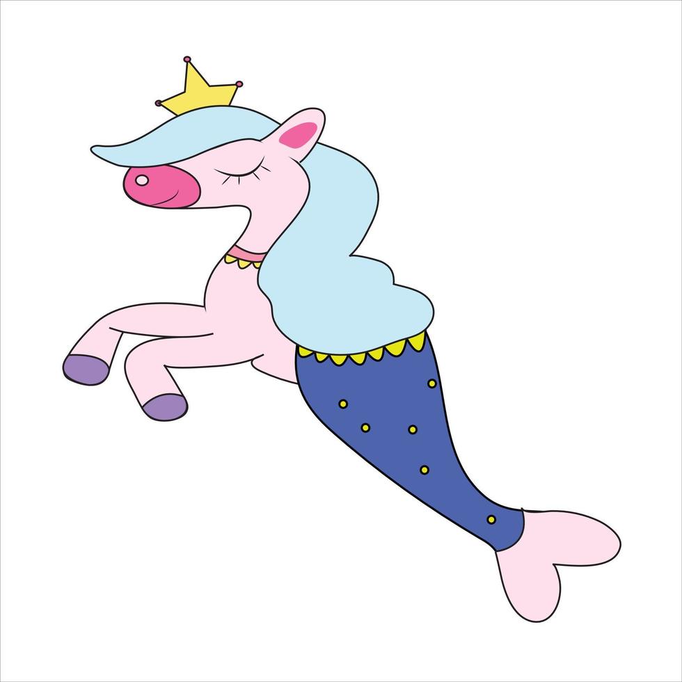 unicornio colorante pagina.ilustracion vector. vector