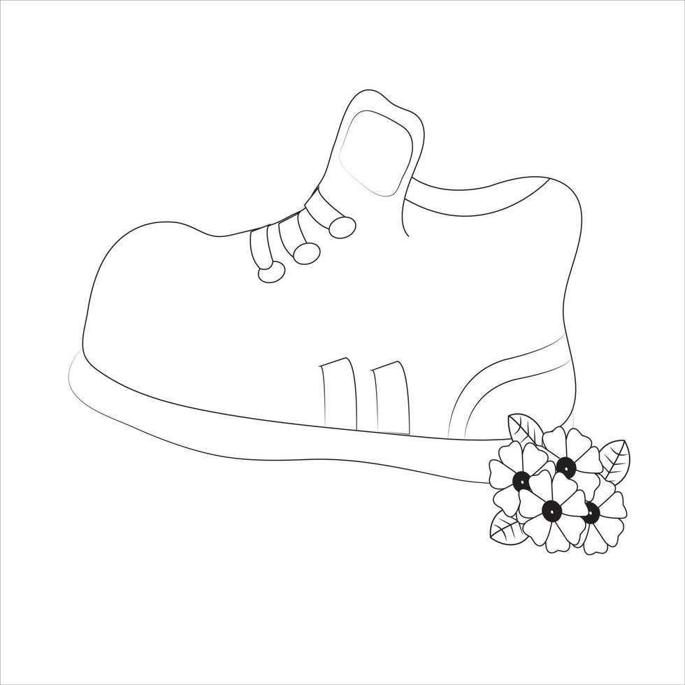 abstract flower coloring page.flower coloring page vector