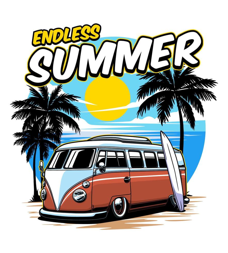 Endless Summer Trip vector