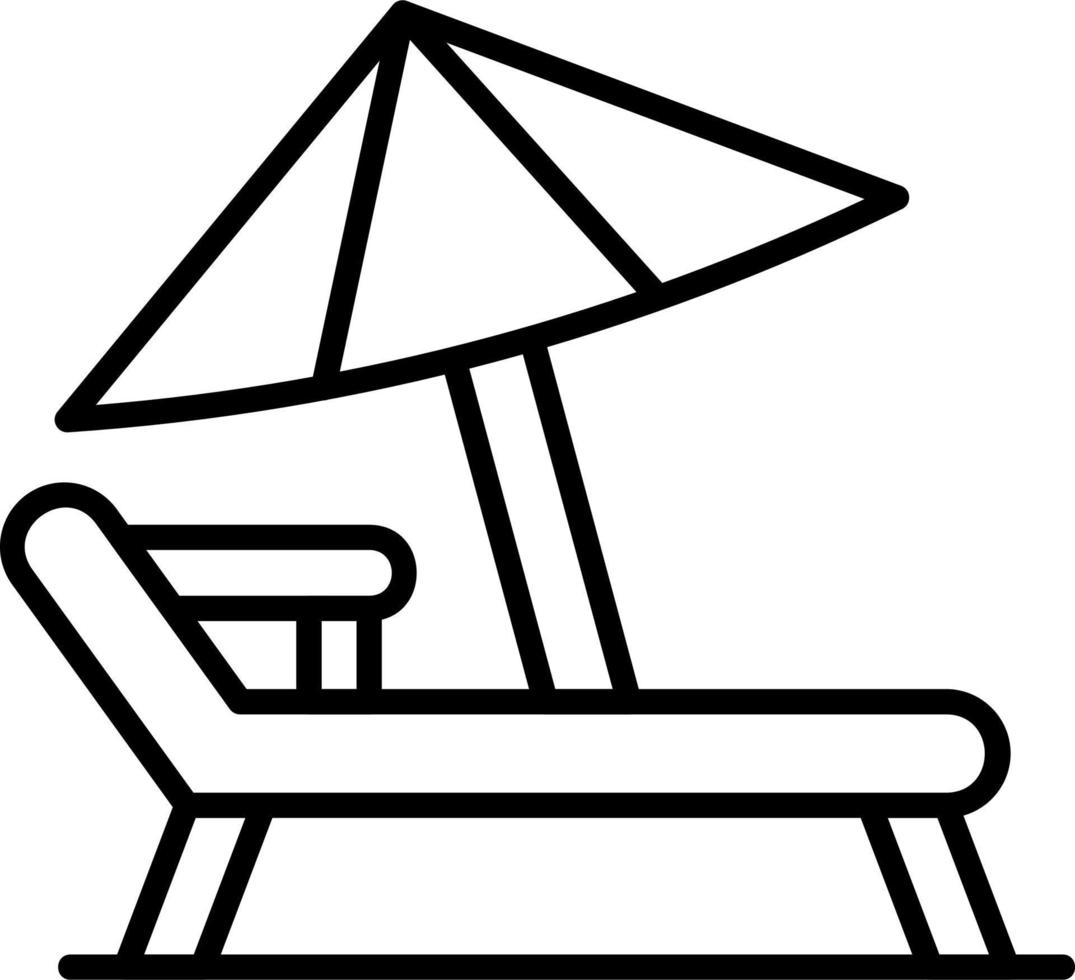 Beach Chair Vector Icon