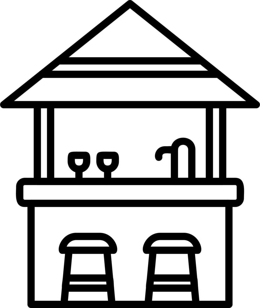 Beach Bar Vector Icon
