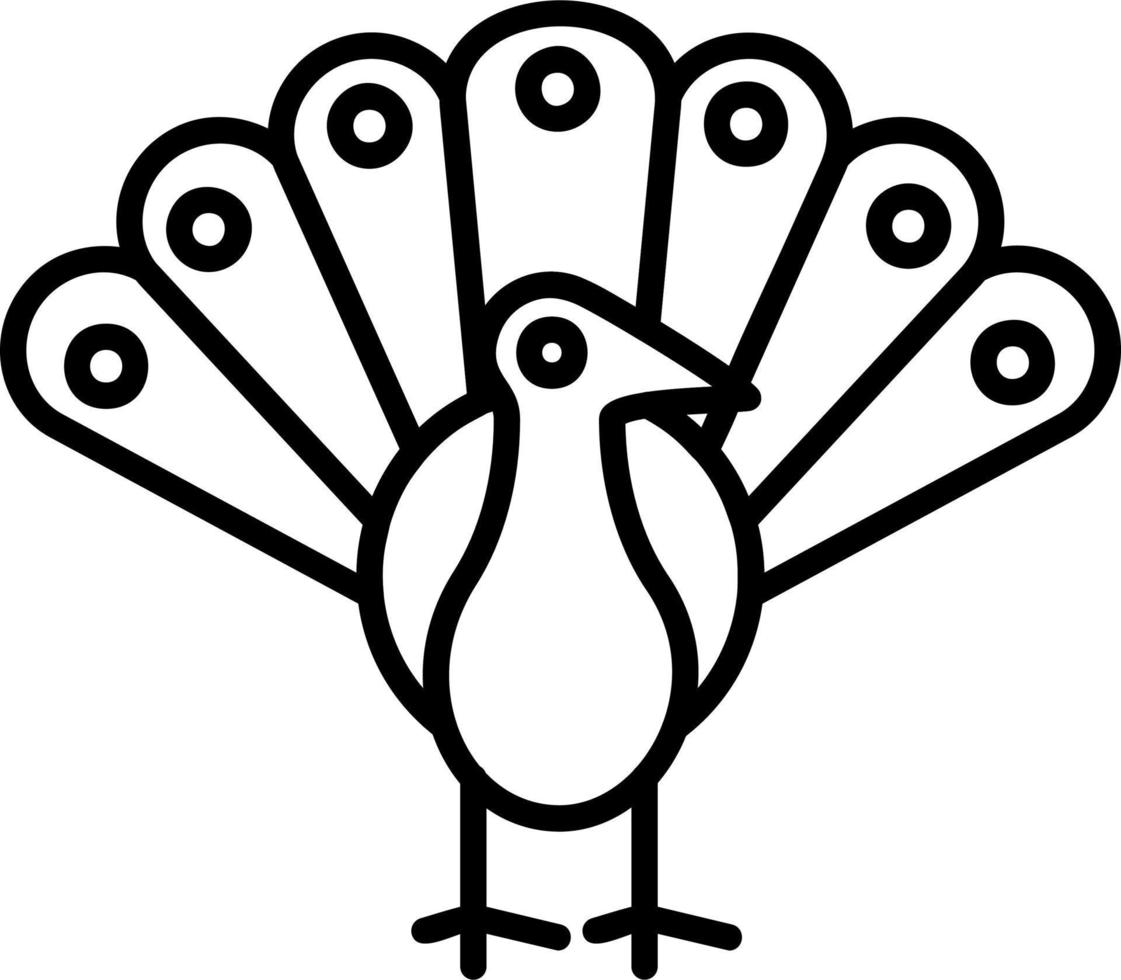 Peacock Vector Icon