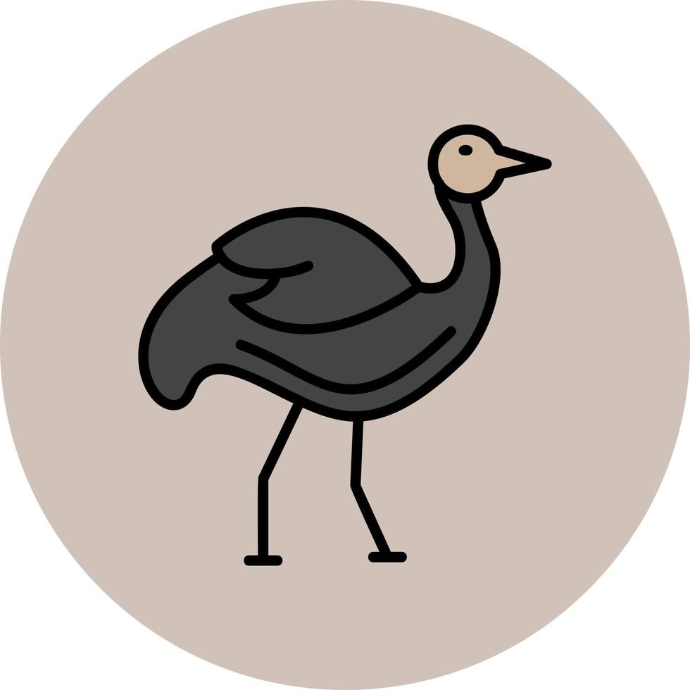 Ostrich Vector Icon