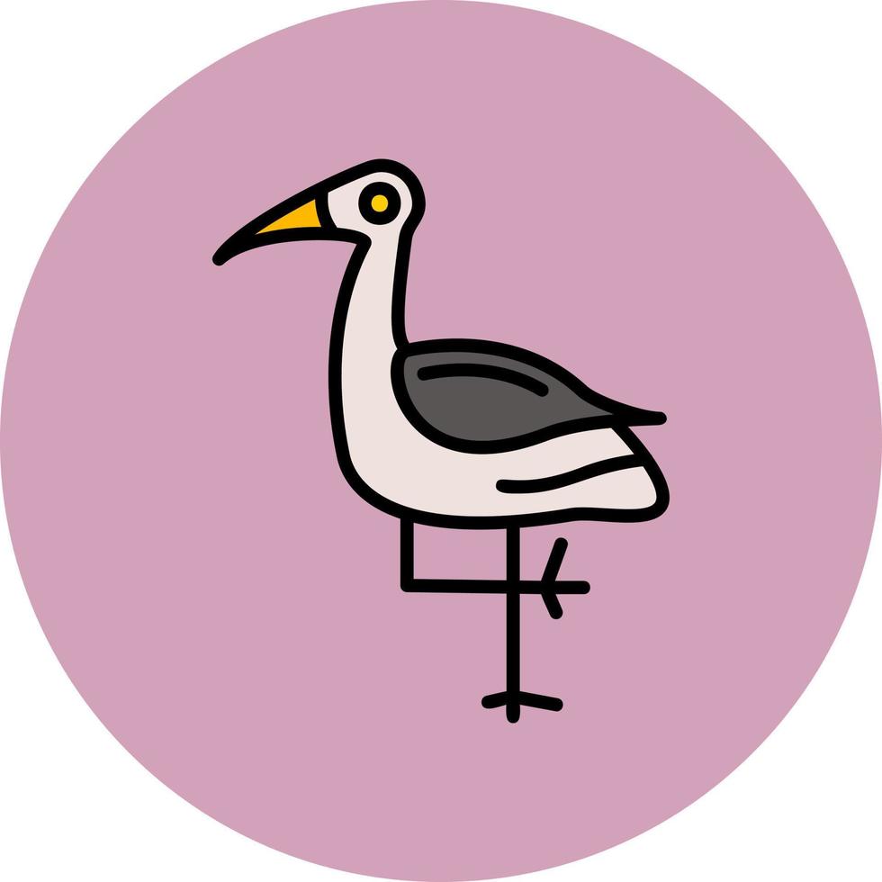 Crane Bird Vector Icon