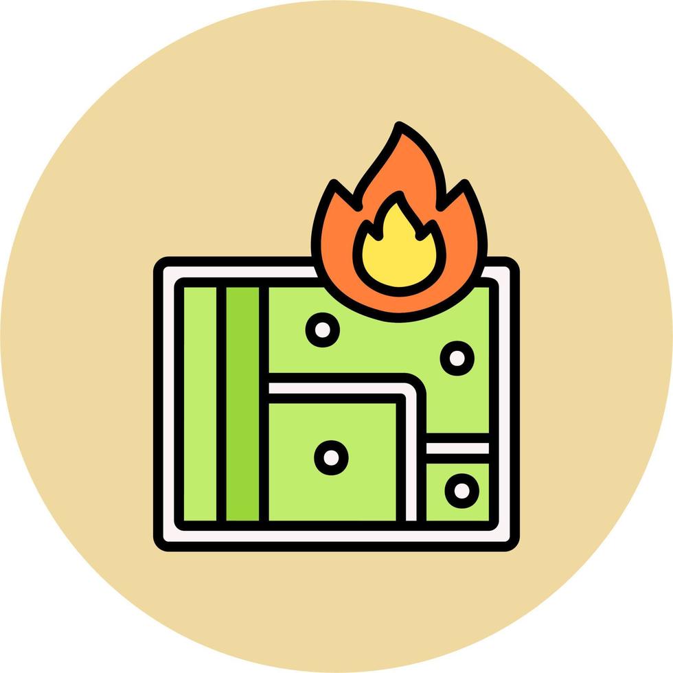 fuego ubicación vector icono