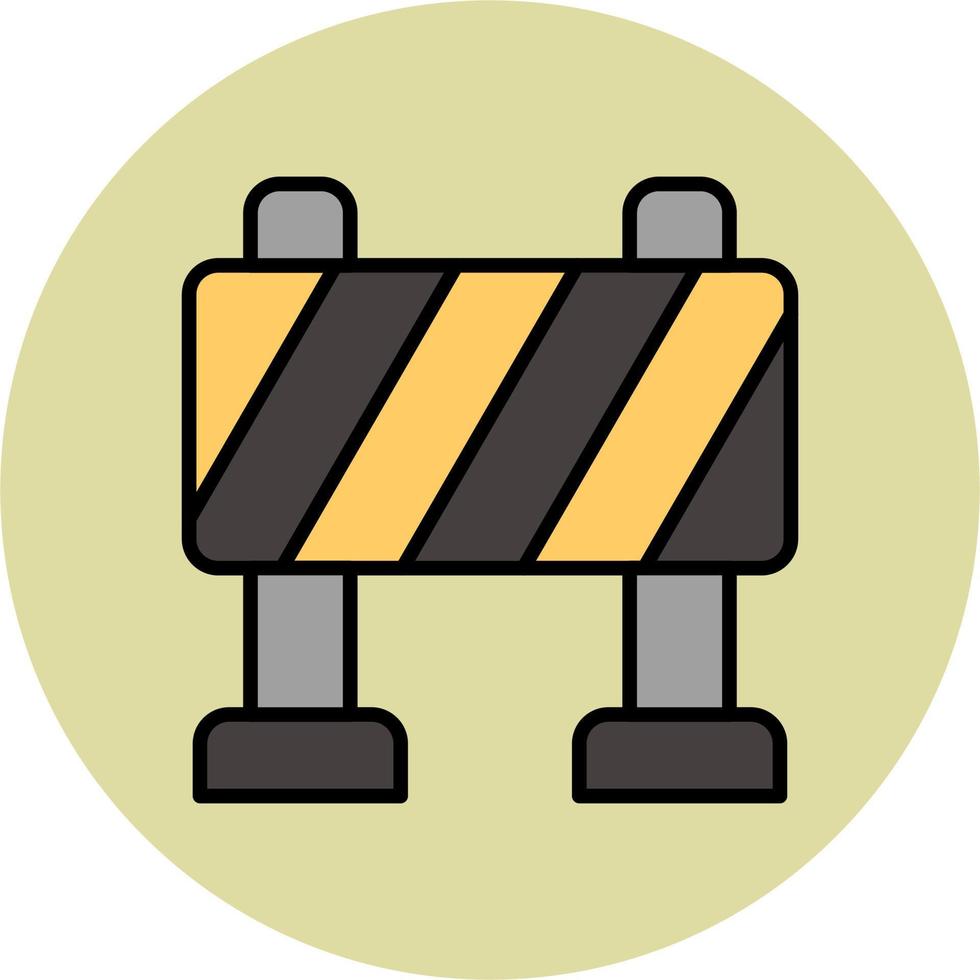 Traffic Barrier Vector Icon