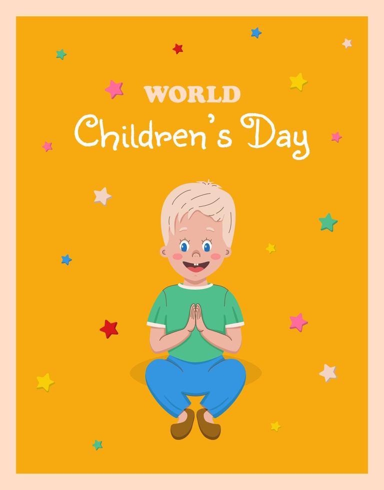 Hand drawn world children's day background vector