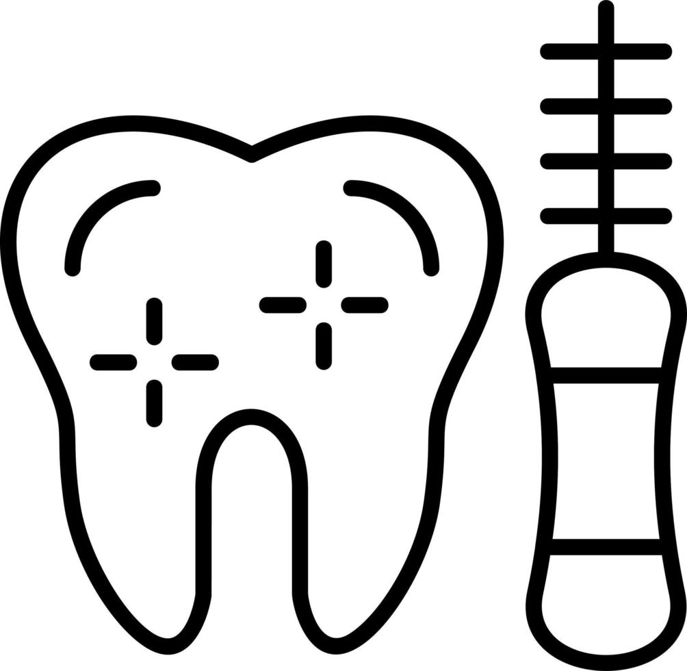 icono de vector de hilo dental