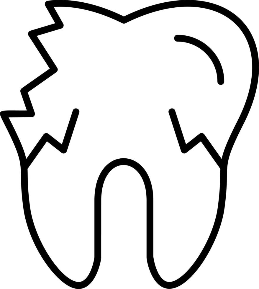 Broken Tooth Vector Icon