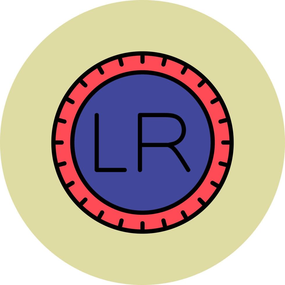 Liberia marcar código vector icono
