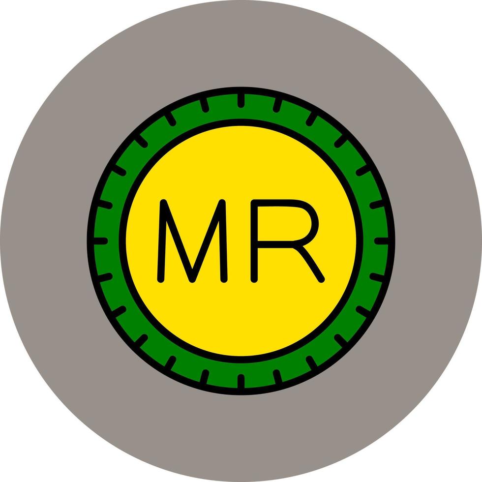 Mauritania marcar código vector icono