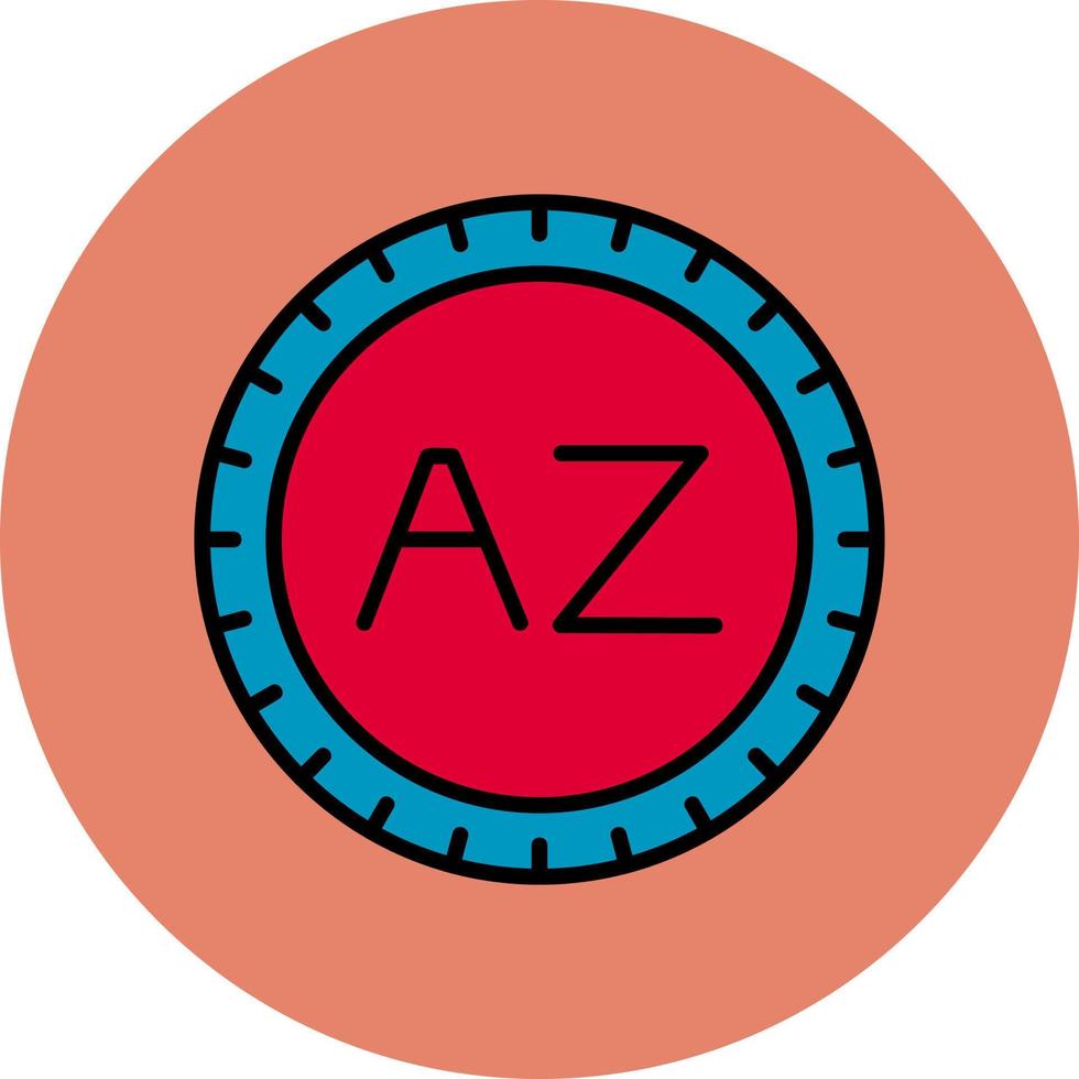 azerbaiyán marcar código vector icono