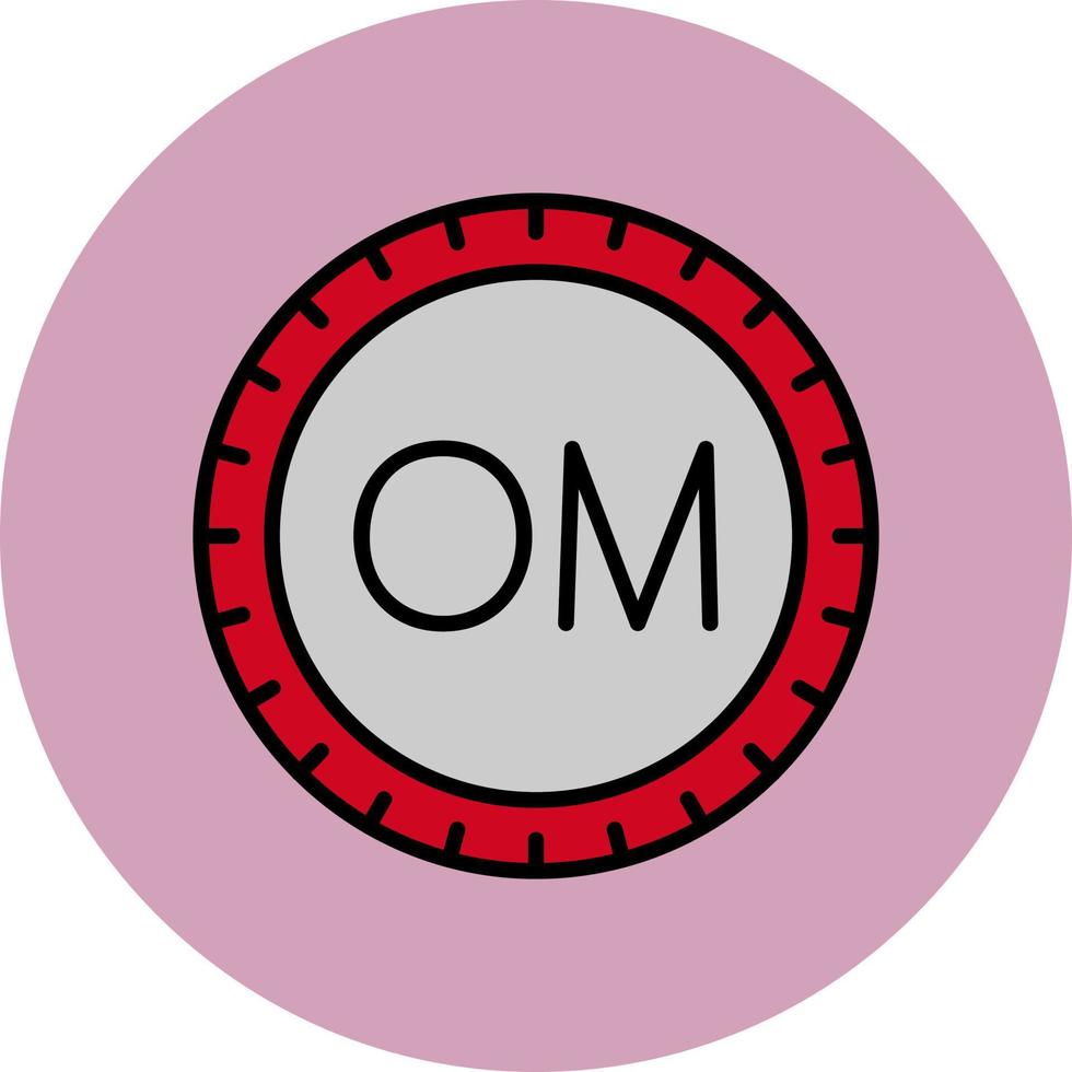 Omán marcar código vector icono