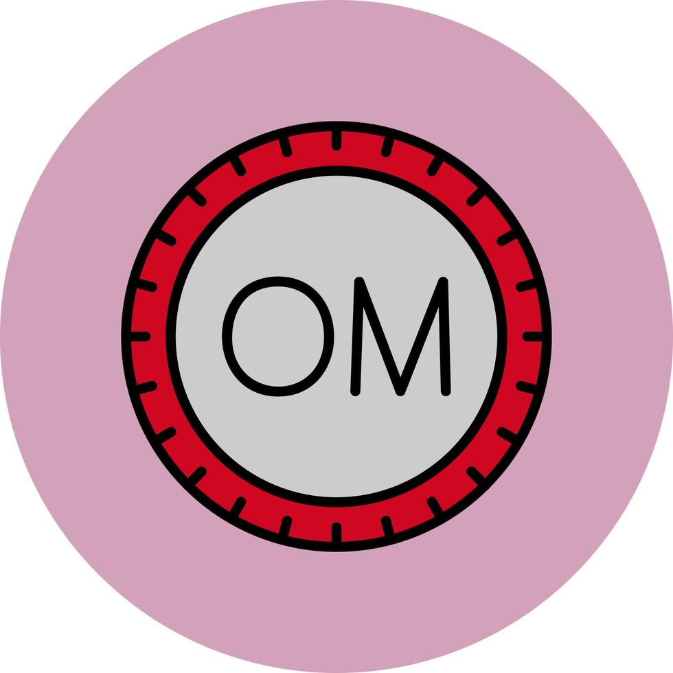 Oman Dial code Vector Icon