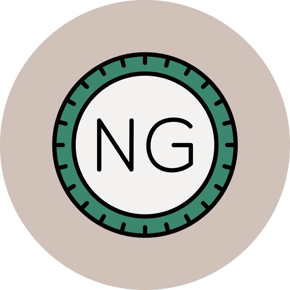 Nigeria marcar código vector icono