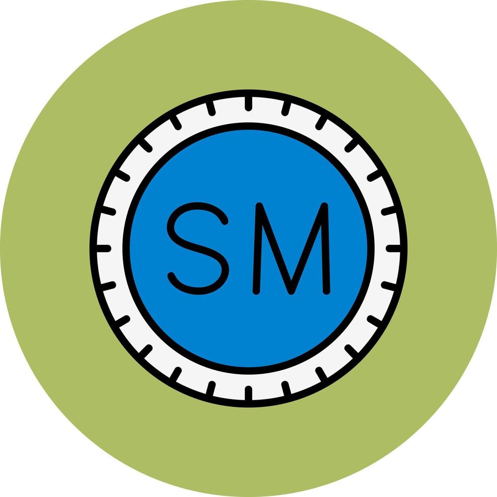 San Marino Dial code Vector Icon