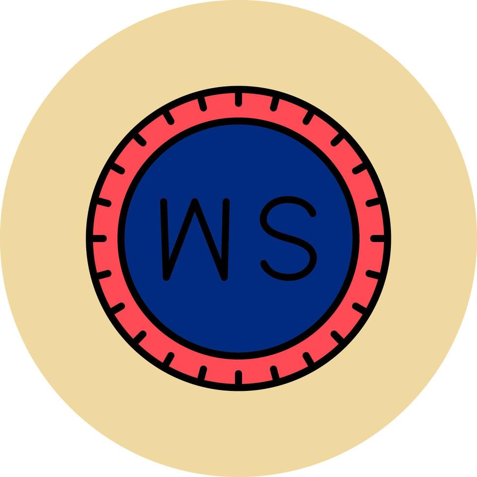 Samoa marcar código vector icono