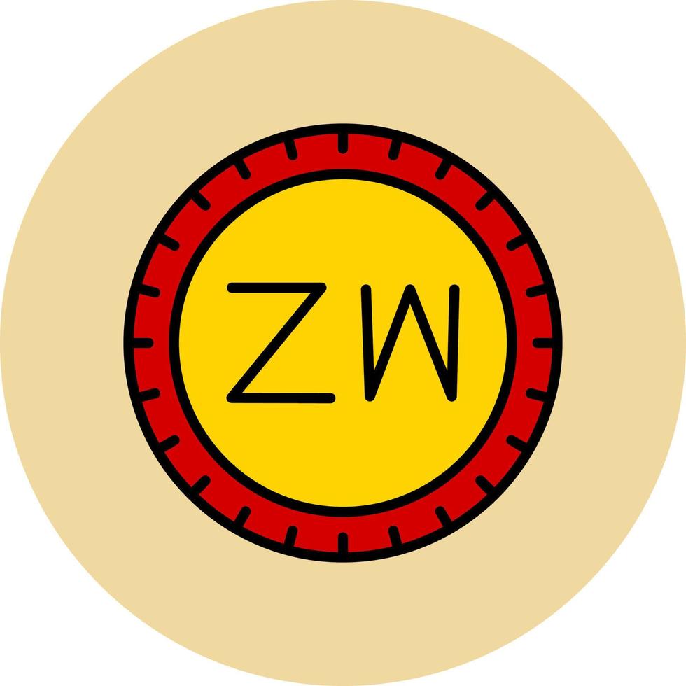Zimbabue marcar código vector icono