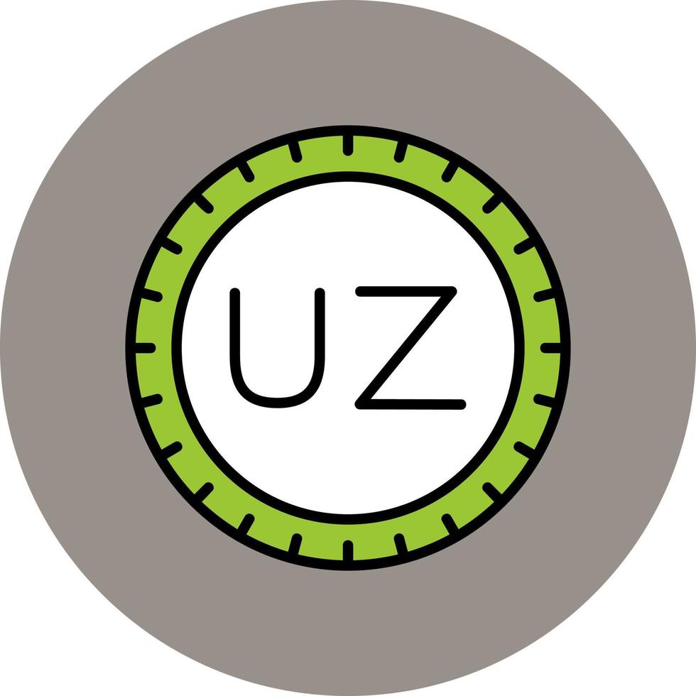 Uzbekistán marcar código vector icono