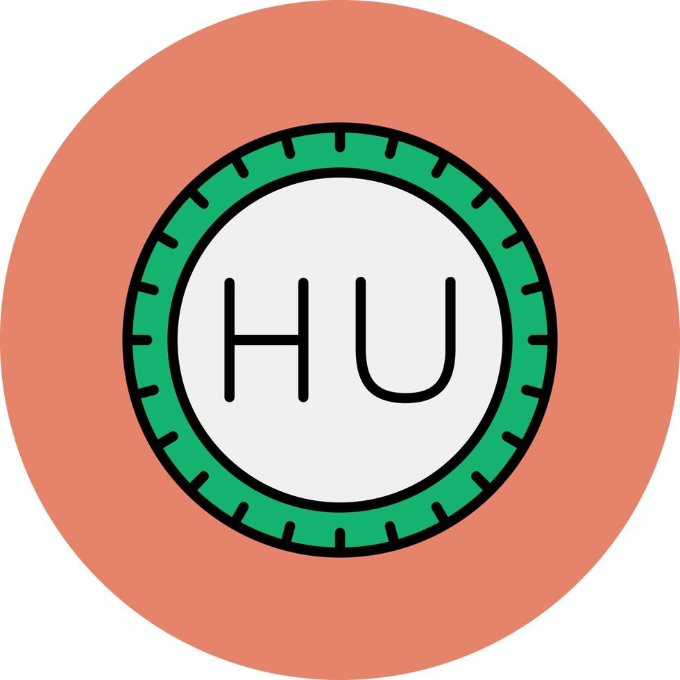 Hungría marcar código vector icono