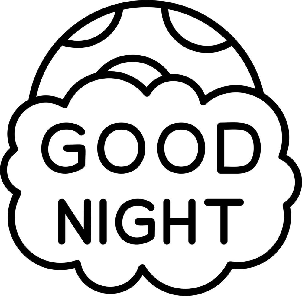 Good Night Vector Icon