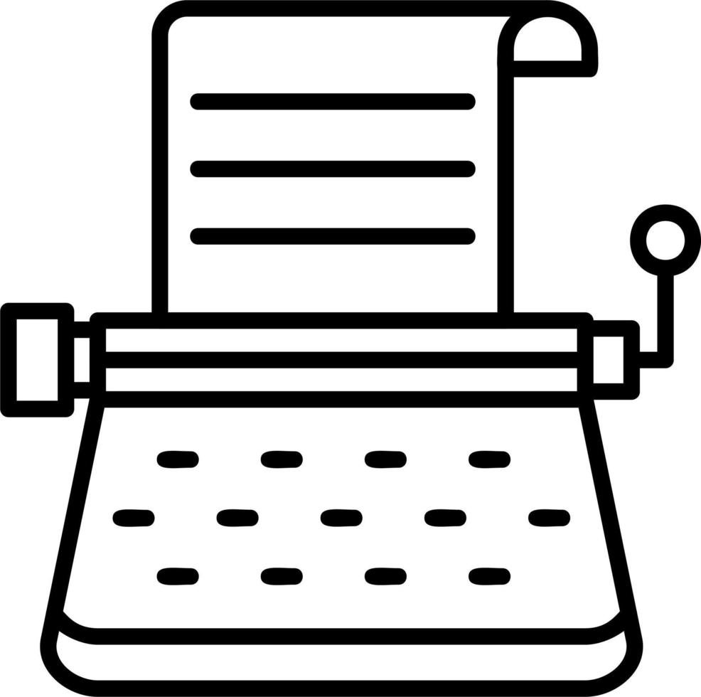 icono de vector de máquina de escribir