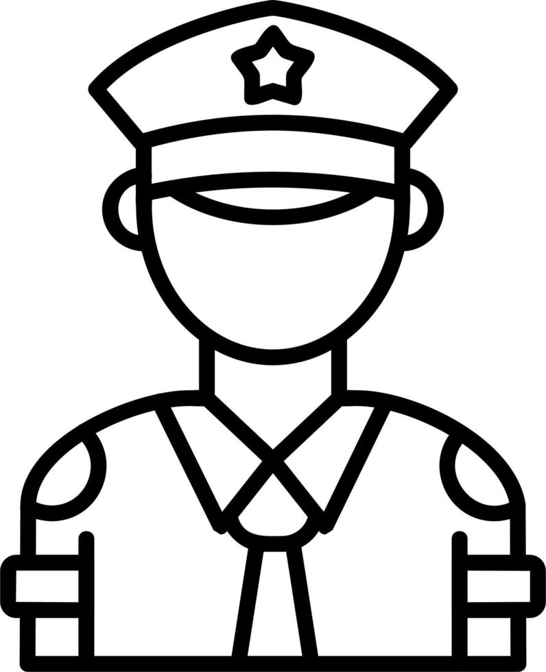 Police Man Vector Icon