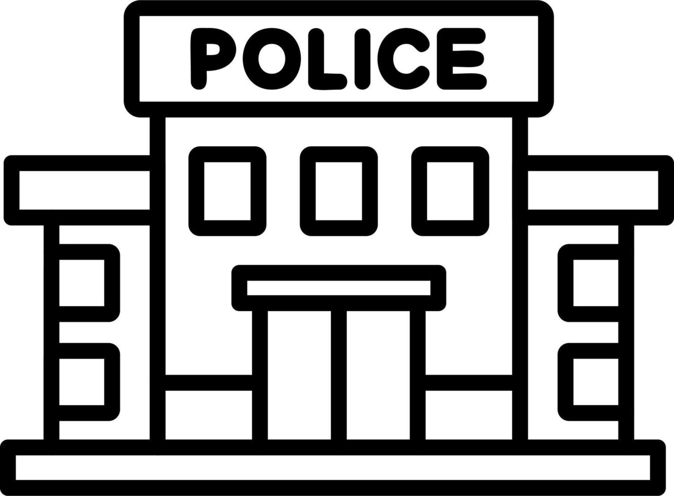 icono de vector de estación de policía