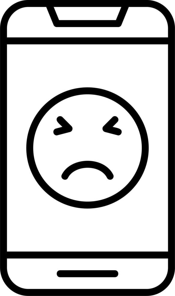 icono de vector de cara triste