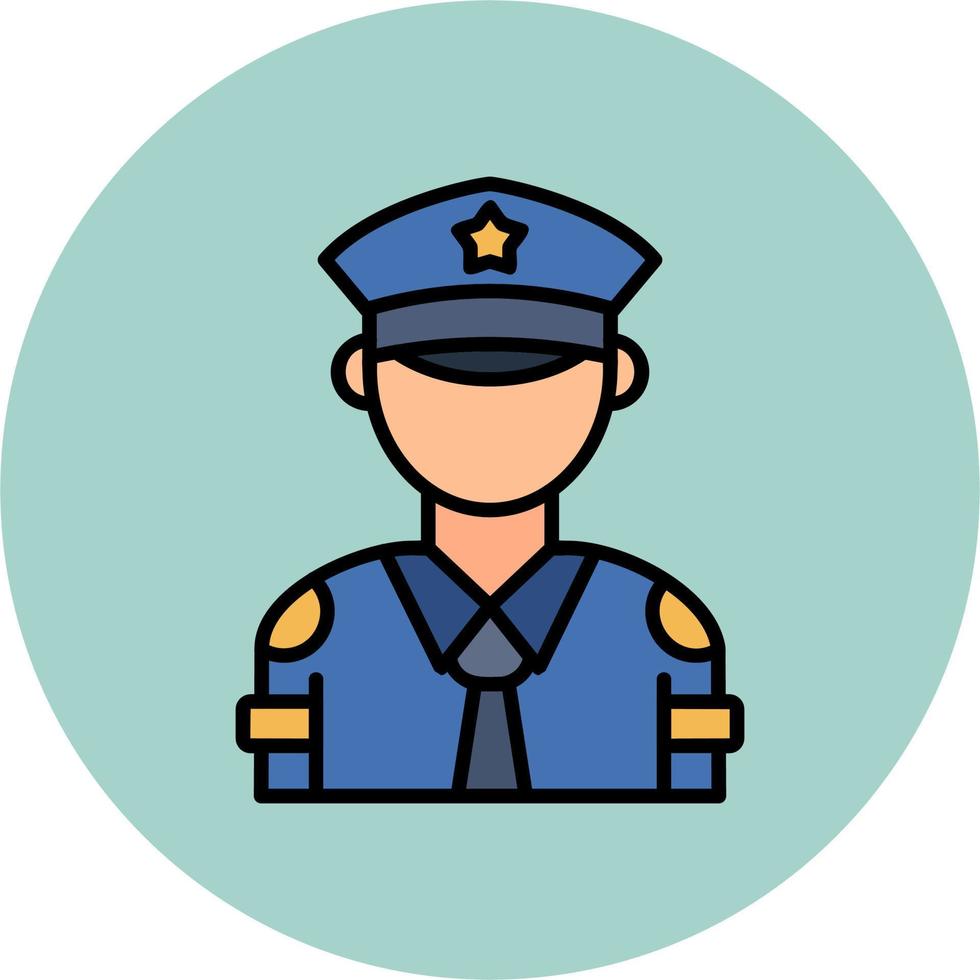 icono de vector de hombre de policía