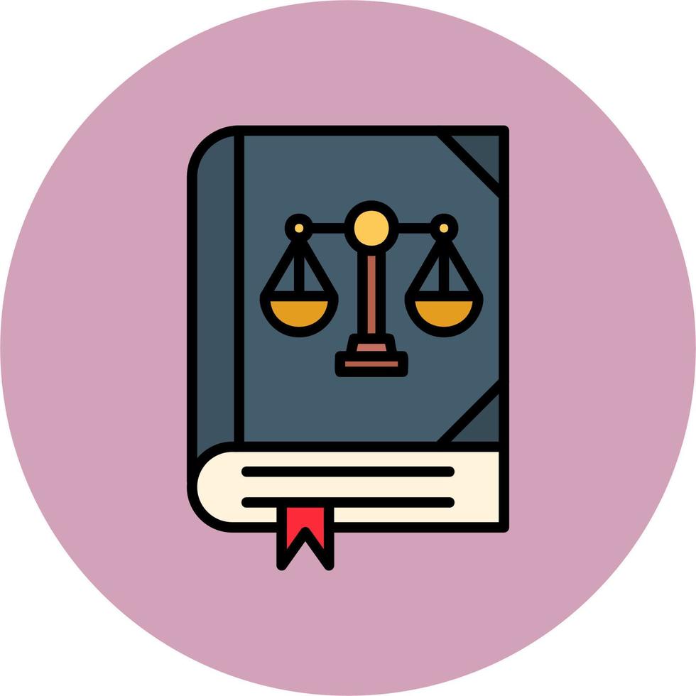 Law Book Vector Icon