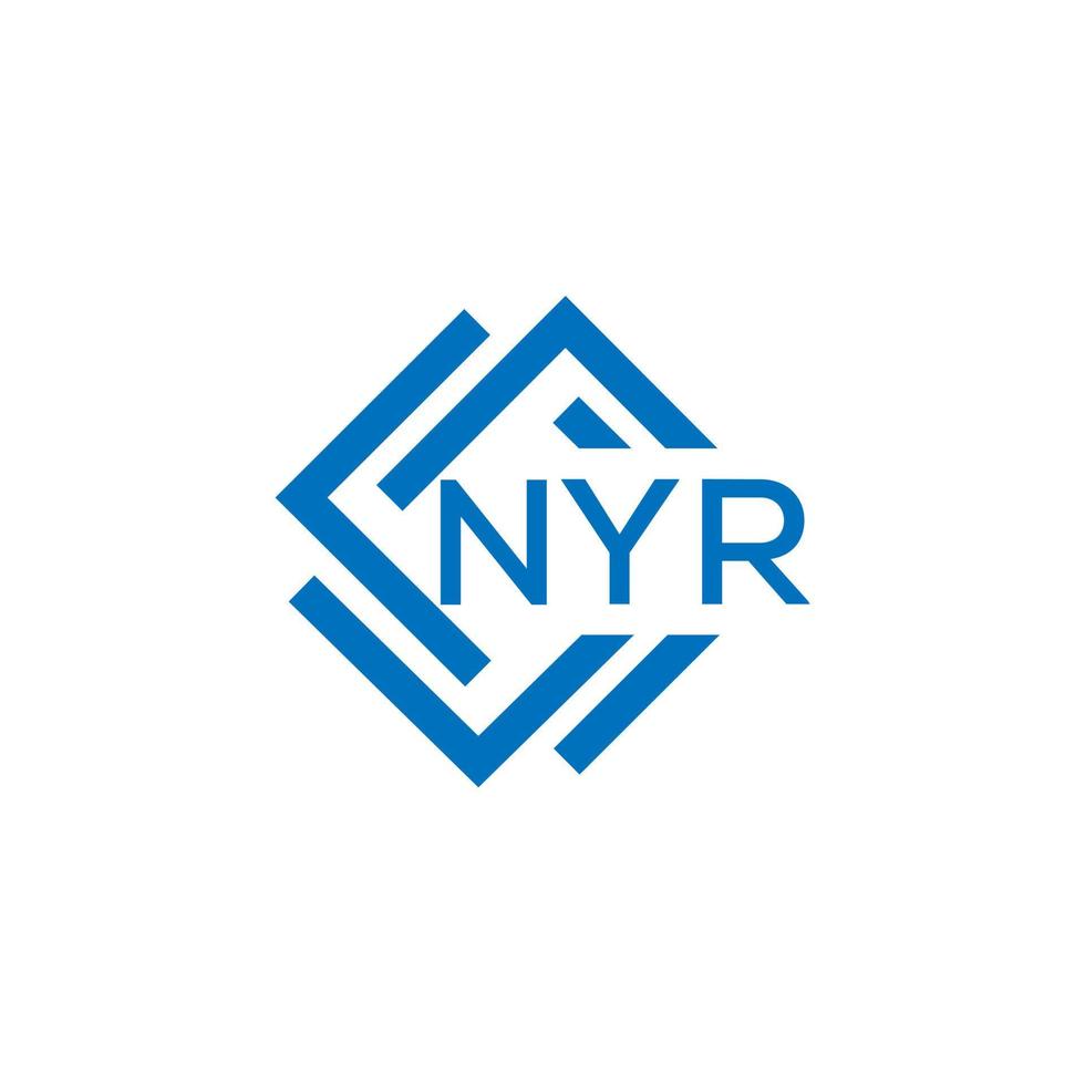 NYR creative circle letter logo concept. NYR letter design. vector