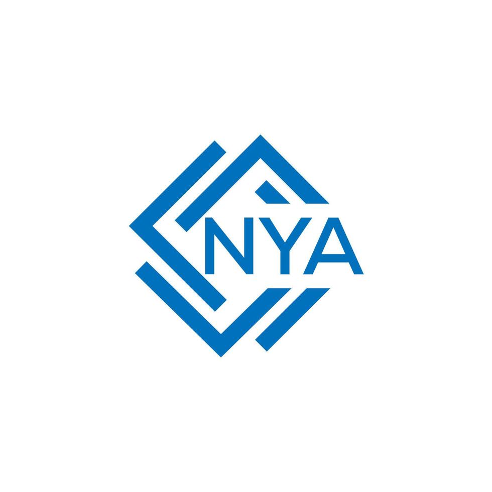 NYA creative circle letter logo concept. NYA letter design. vector