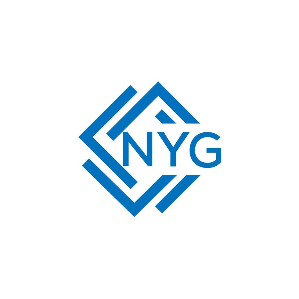 NYG letter logo design on white background. NYG creative circle letter logo concept. NYG letter design. vector