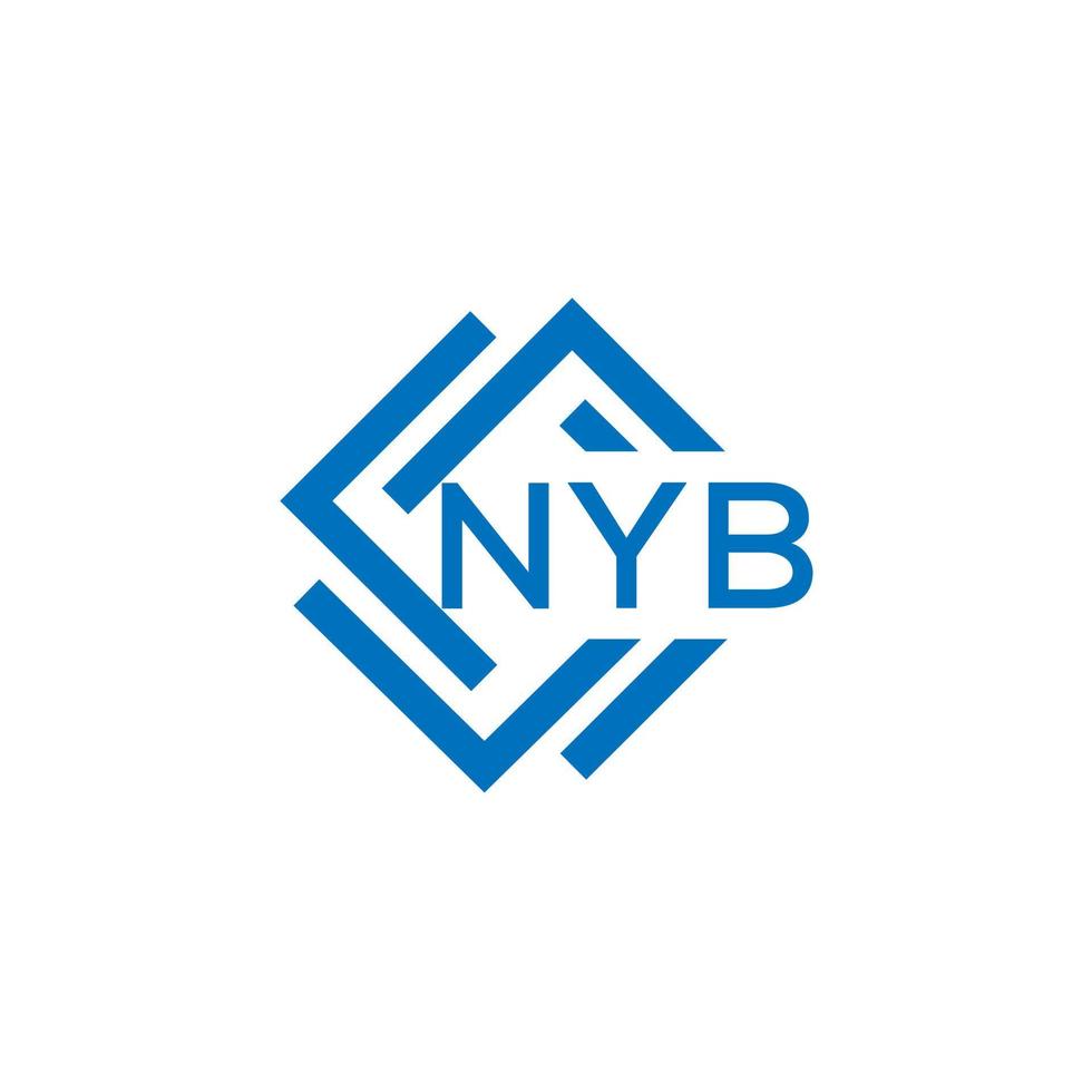 NYB letter logo design on white background. NYB creative circle letter logo concept. NYB letter design. vector