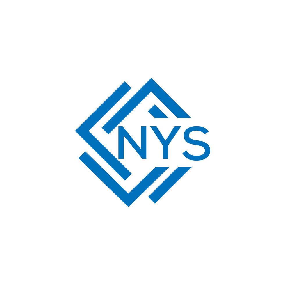 NYS letter logo design on white background. NYS creative circle letter logo concept. NYS letter design. vector