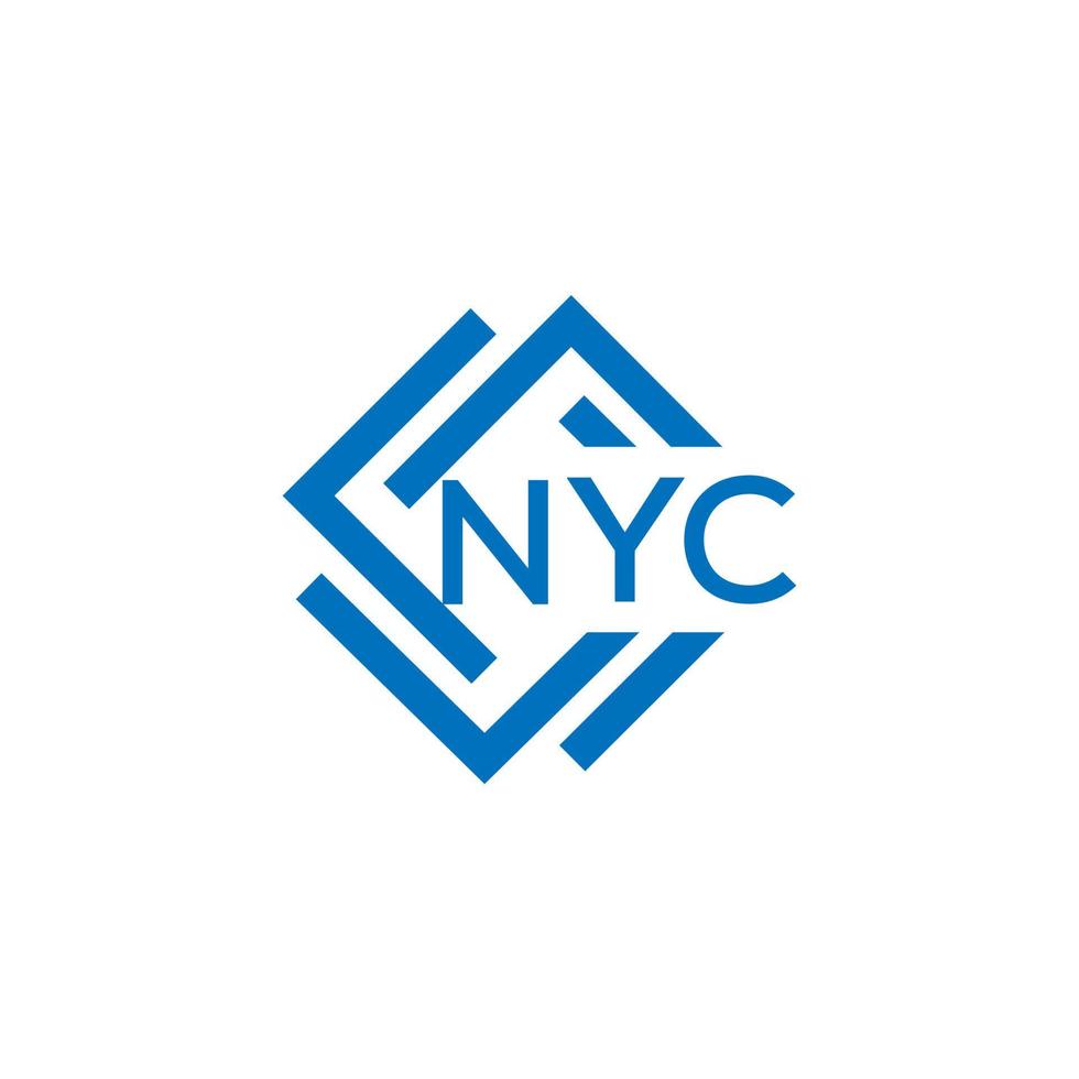 Nueva York letra logo diseño en blanco antecedentes. Nueva York creativo circulo letra logo concepto. Nueva York letra diseño. vector