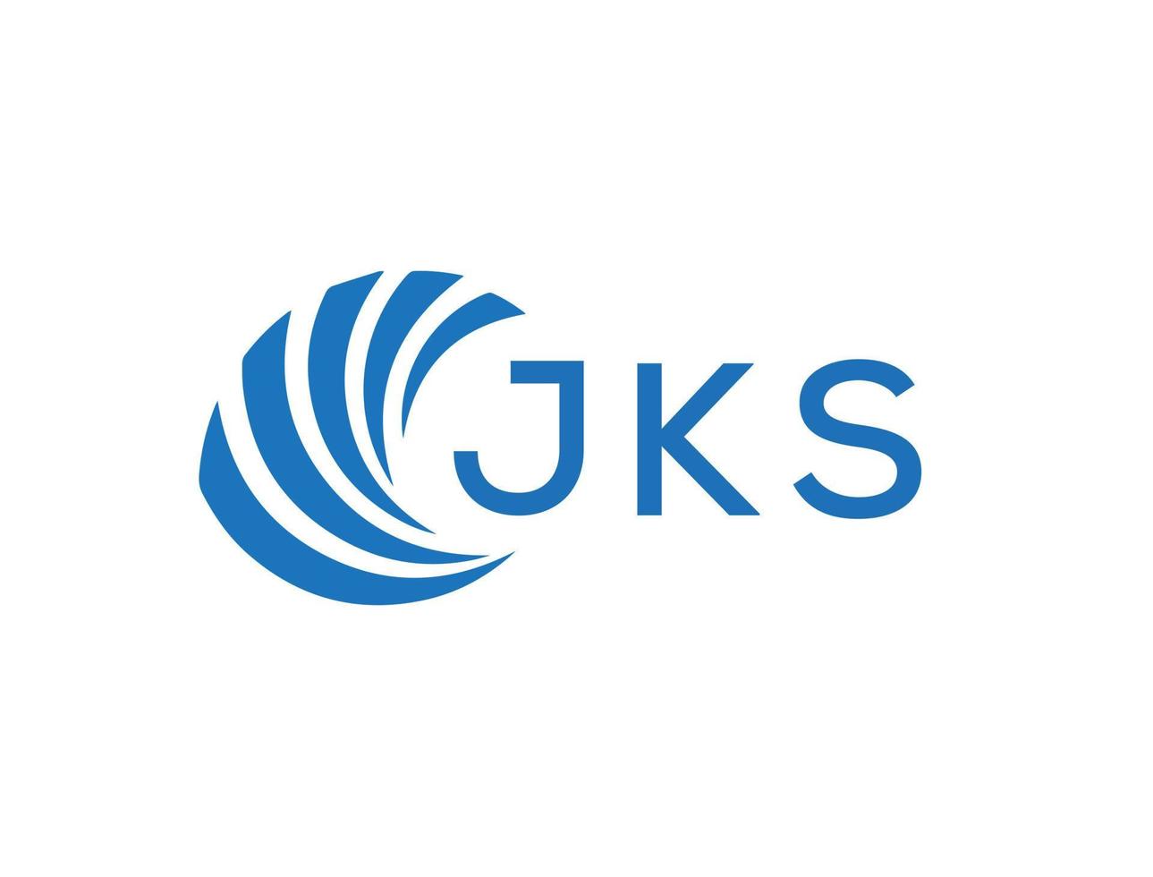 JKS abstract business growth logo design on white background. JKS creative initials letter logo concept. vector