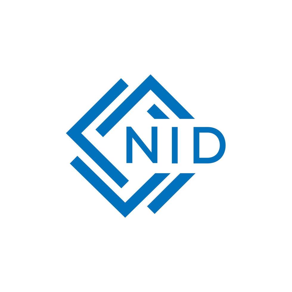 NID letter logo design on white background. NID creative circle letter logo concept. NID letter design.NID letter logo design on white background. NID c vector