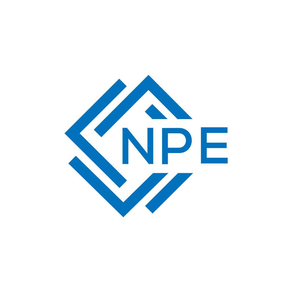 npe letra diseño.npe letra logo diseño en blanco antecedentes. npe creativo circulo letra logo concepto. npe letra diseño. vector