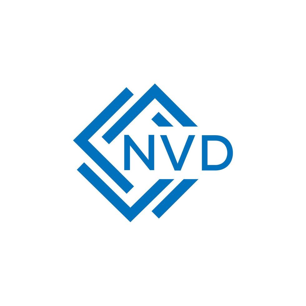 nvd letra logo diseño en blanco antecedentes. nvd creativo circulo letra logo concepto. nvd letra diseño. vector