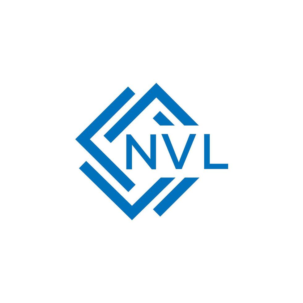 NVL letter logo design on white background. NVL creative circle letter logo concept. NVL letter design. vector
