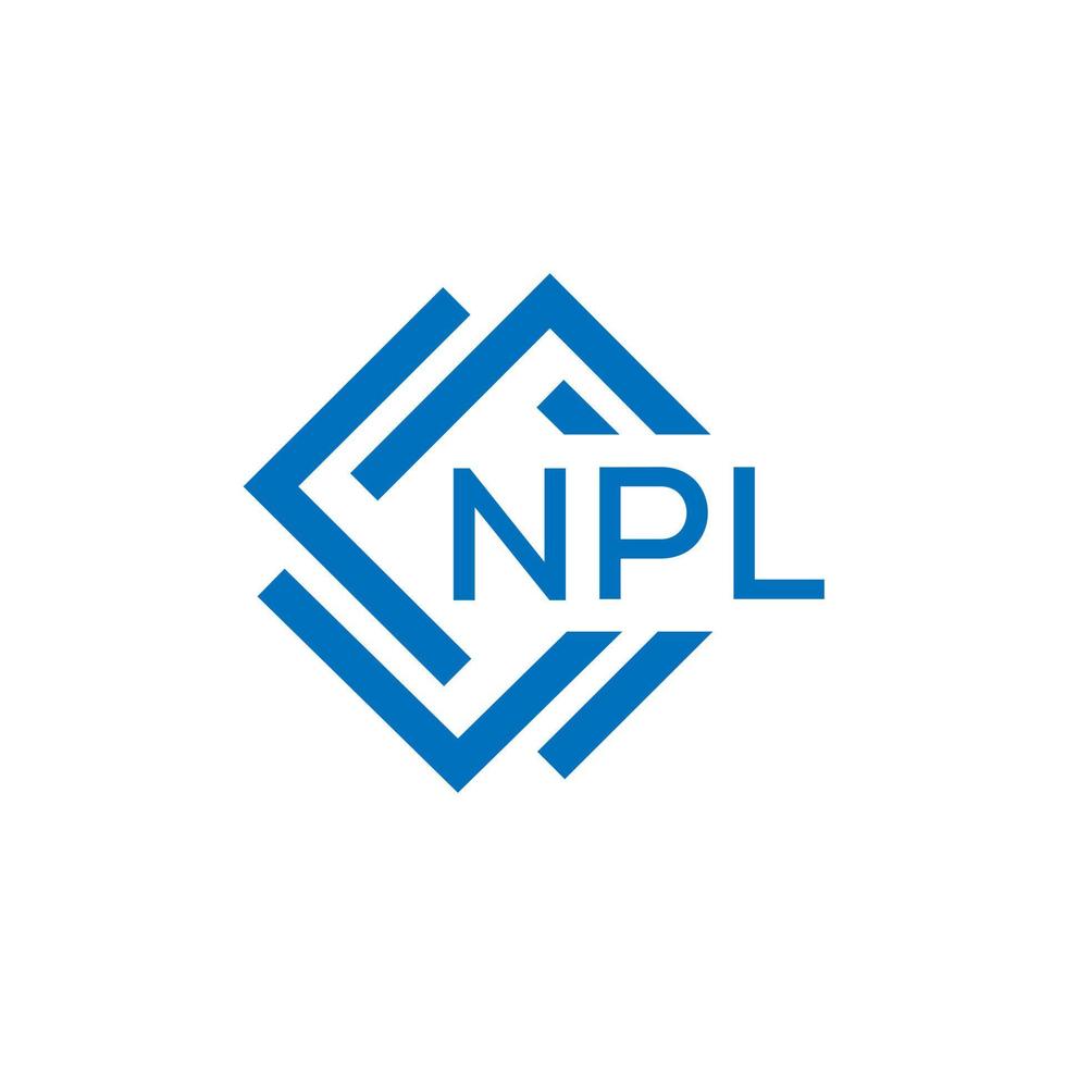npl letra logo diseño en blanco antecedentes. npl creativo circulo