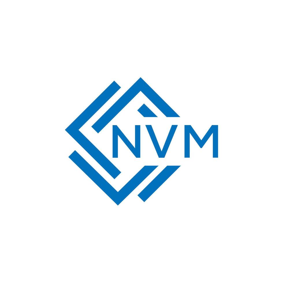 NVM letter logo design on white background. NVM creative circle letter logo concept. NVM letter design. vector