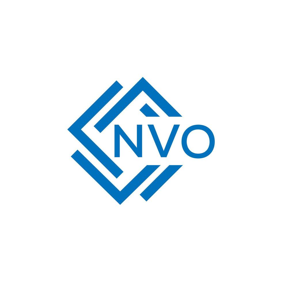 . nuevo letra diseño.nvo letra logo diseño en blanco antecedentes. nuevo creativo circulo letra logo concepto. nuevo letra diseño. vector