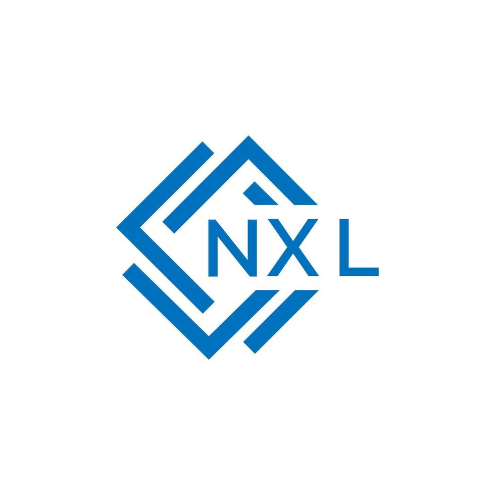NXL letter logo design on white background. NXL creative circle letter logo concept. NXL letter design. vector