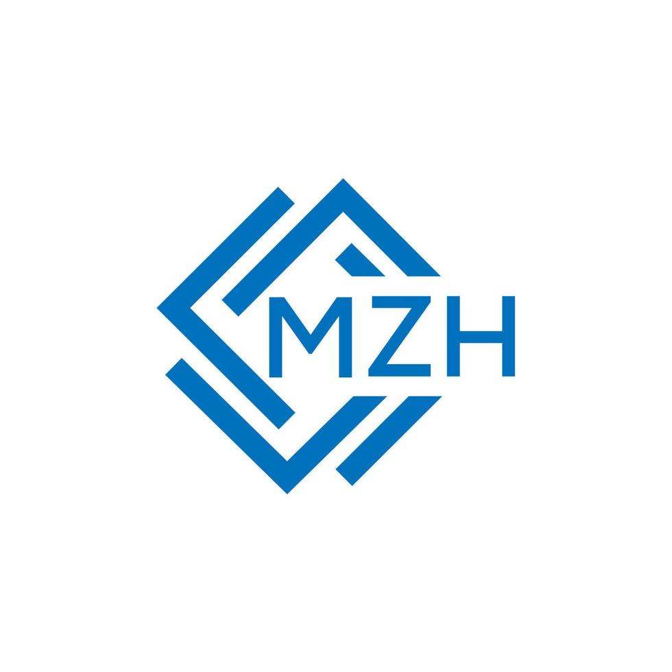 mzh letra logo diseño en blanco antecedentes. mzh creativo circulo letra logo concepto. mzh letra diseño. vector